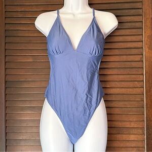 Cupshe Blue Halter One-Piece Swimsuit